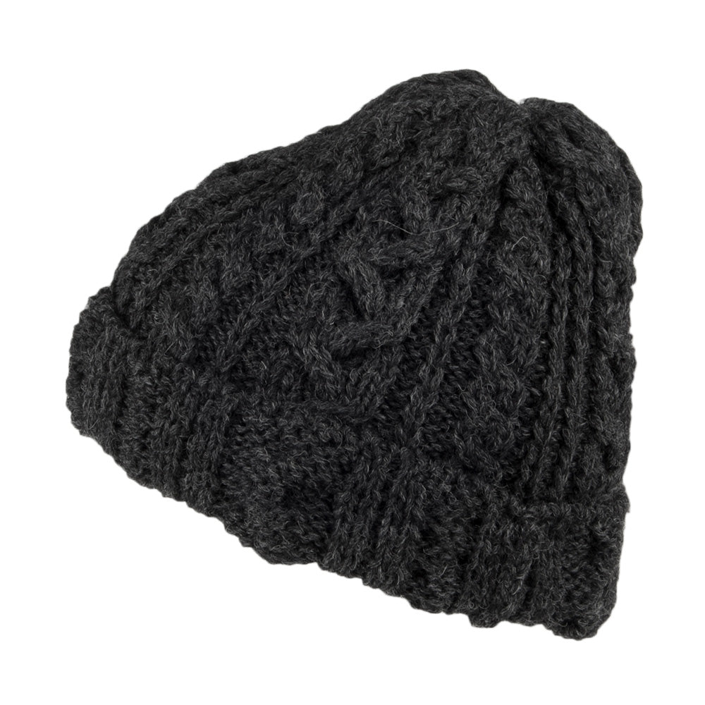 Bonnet Long en Laine Anglaise anthracite HIGHLAND 2000