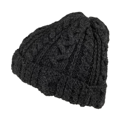 Bonnet Long en Laine Anglaise anthracite HIGHLAND 2000