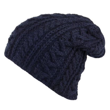 Bonnet Long en Laine Anglaise bleu marine HIGHLAND 2000