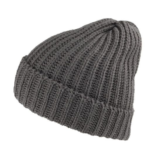 Bonnet Marin Court en Laine Mérinos anthracite HIGHLAND 2000