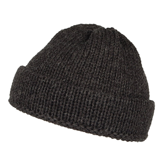 Bonnet Marin Court en Laine Anglaise anthracite HIGHLAND 2000