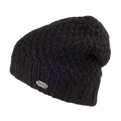 Bonnet Boutonné noir KUSAN