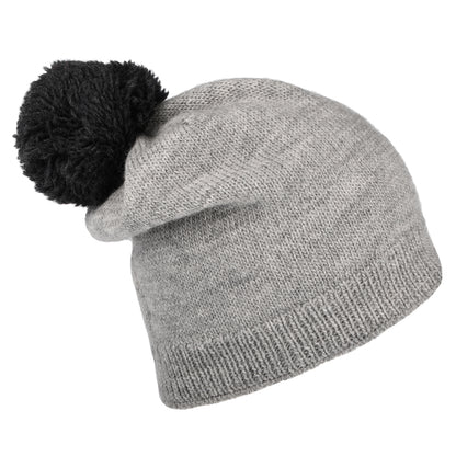 Bonnet Long à Pompon Contrastant gris KUSAN