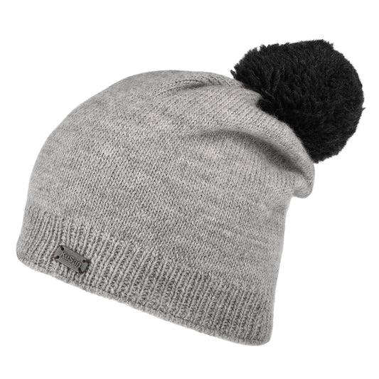 Bonnet Long à Pompon Contrastant gris KUSAN