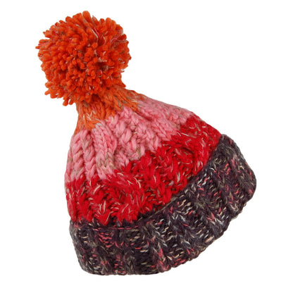 Bonnet à Pompon Sandy bleu marine-rouge-orange BARTS