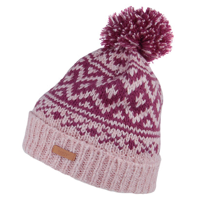 Bonnet à Pompon Romance rose-bordeaux BARTS