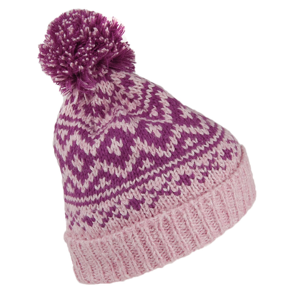 Bonnet à Pompon Romance rose-bordeaux BARTS