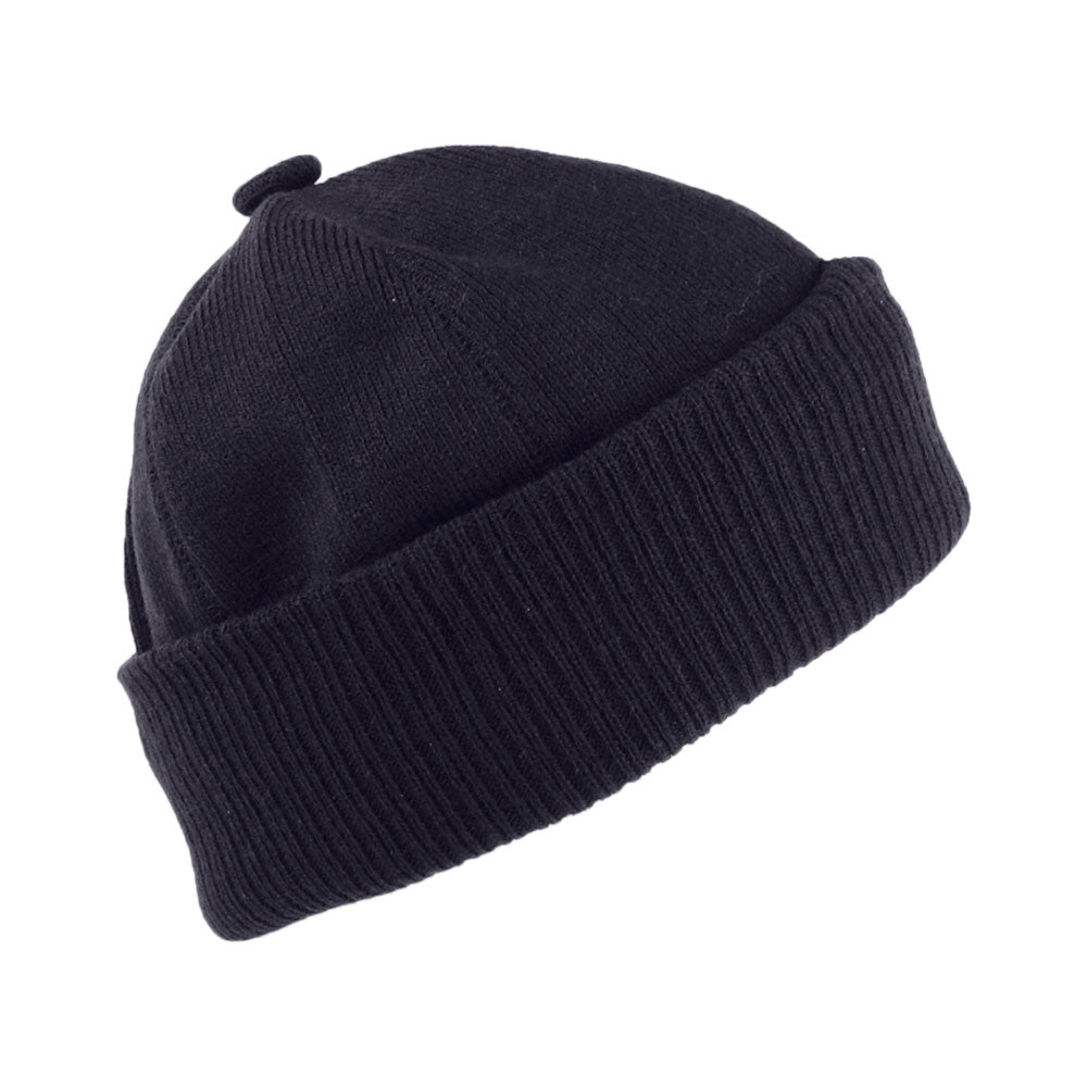 Bonnet à Bouton et Revers Lyon bleu marine BARTS