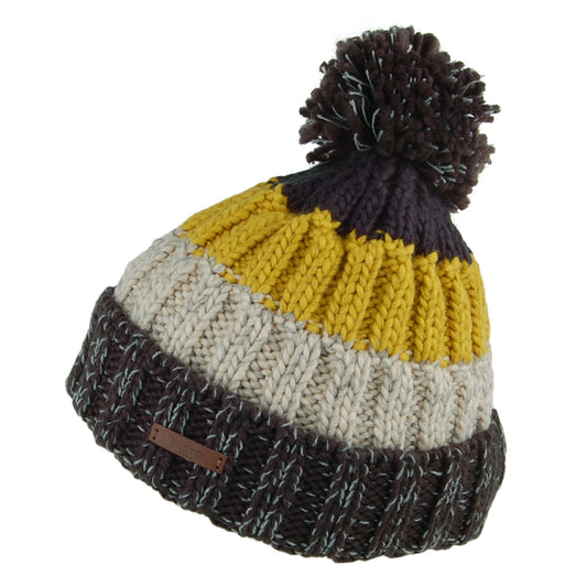 Bonnet à Pompon Wilhelm jaune-noir BARTS