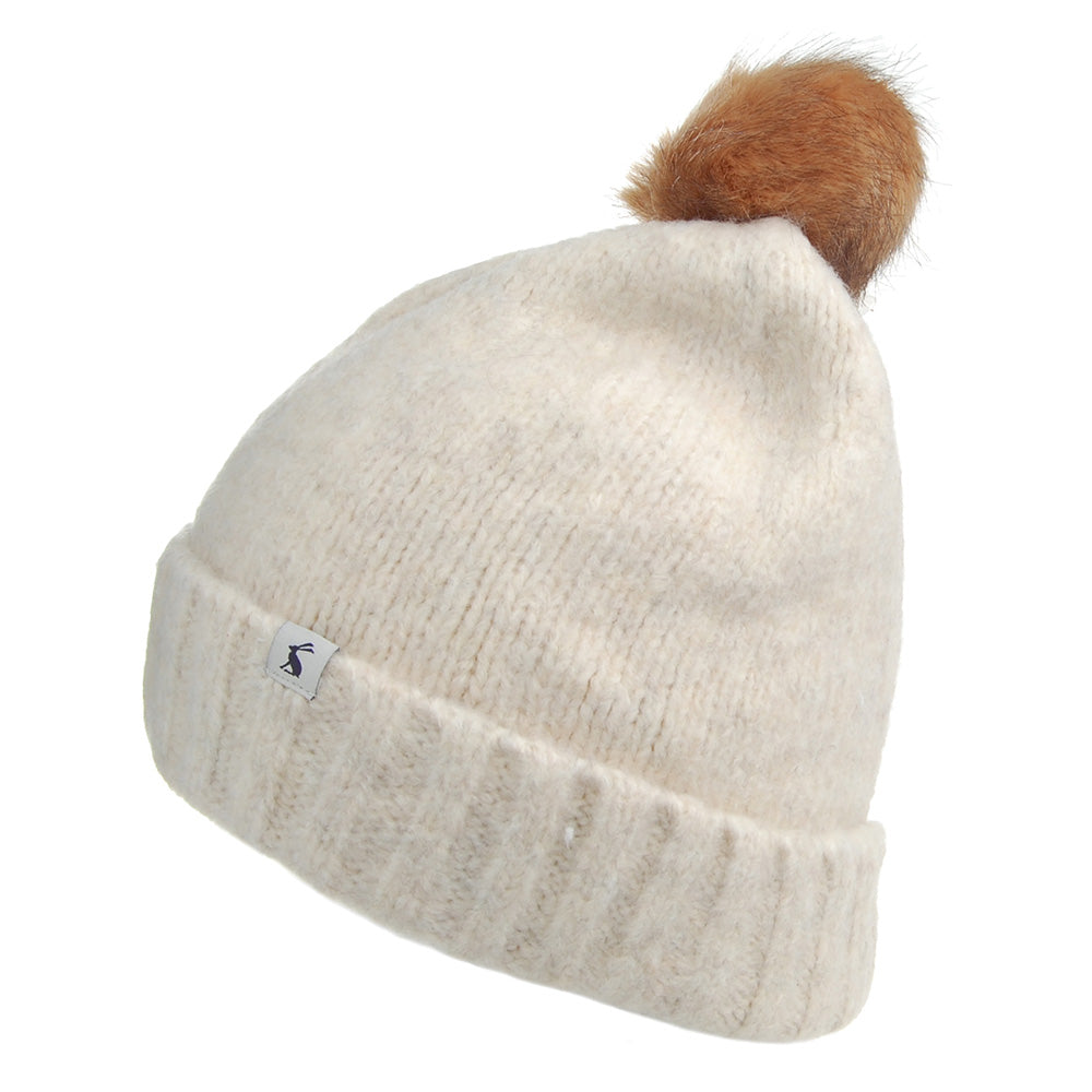 Bonnet à Pompon Snugwell crème JOULES