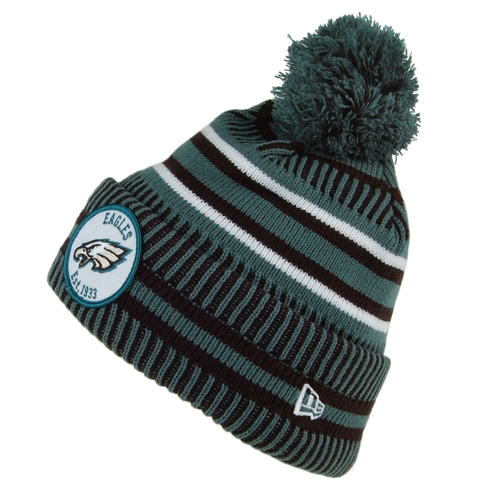 Bonnet à Pompon On Field Knit Philadelphia Eagles vert minuit NEW ERA