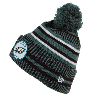 Bonnet à Pompon On Field Knit Philadelphia Eagles vert minuit NEW ERA