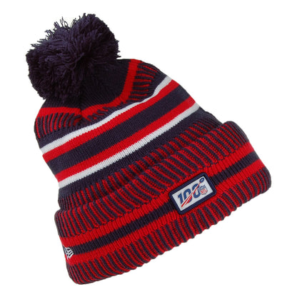 Bonnet Pompon On Field Knit New England Patriots marine-rouge NEW ERA