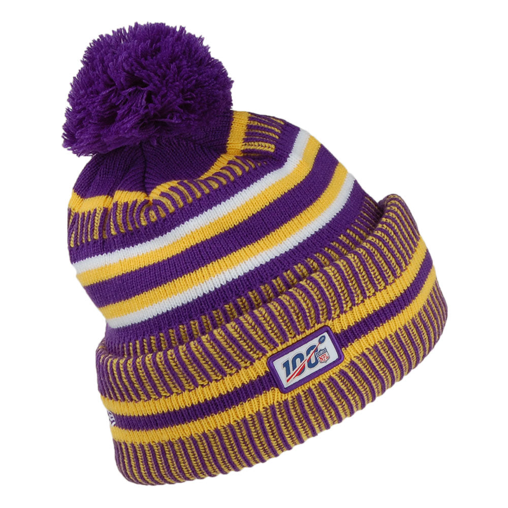 Bonnet Pompon NFL On Field Knit Minnesota Vikings violet-jaune NEW ERA
