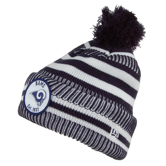 Bonnet Pompon NFL On Field Knit Los Angeles Rams marine-blanc NEW ERA