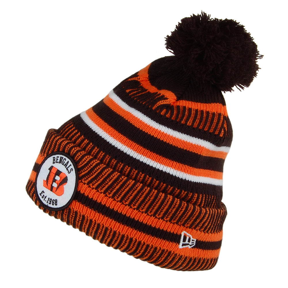 Bonnet Pompon NFL On Field Knit Cincinnati Bengals noir-orange NEW ERA