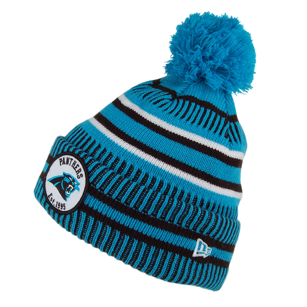 Bonnet à Pompon NFL On Field Knit Carolina Panthers bleu-noir NEW ERA