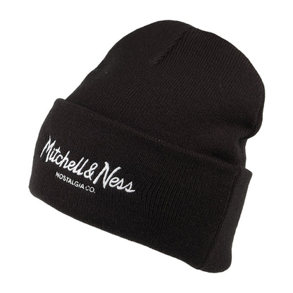 Bonnet Tricot à Revers Pinscript noir MITCHELL & NESS