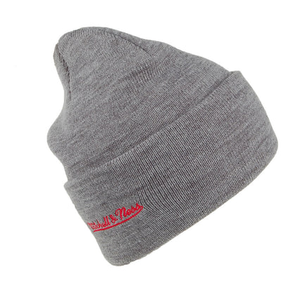 Bonnet NBA Team Logo Cuff Knit Detroit Pistons gris MITCHELL & NESS