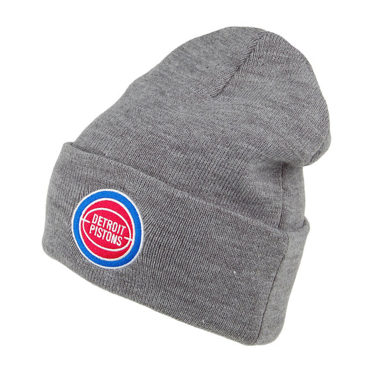 Bonnet NBA Team Logo Cuff Knit Detroit Pistons gris MITCHELL & NESS