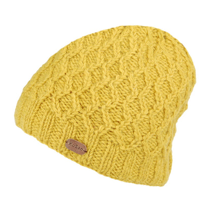 Bonnet à Torsades Brooklyn jaune KUSAN