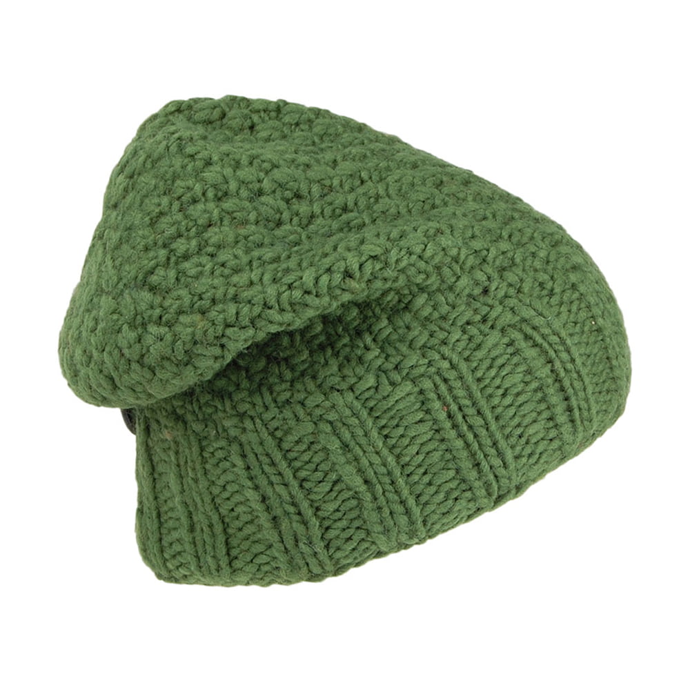 Bonnet Boutonné vert KUSAN