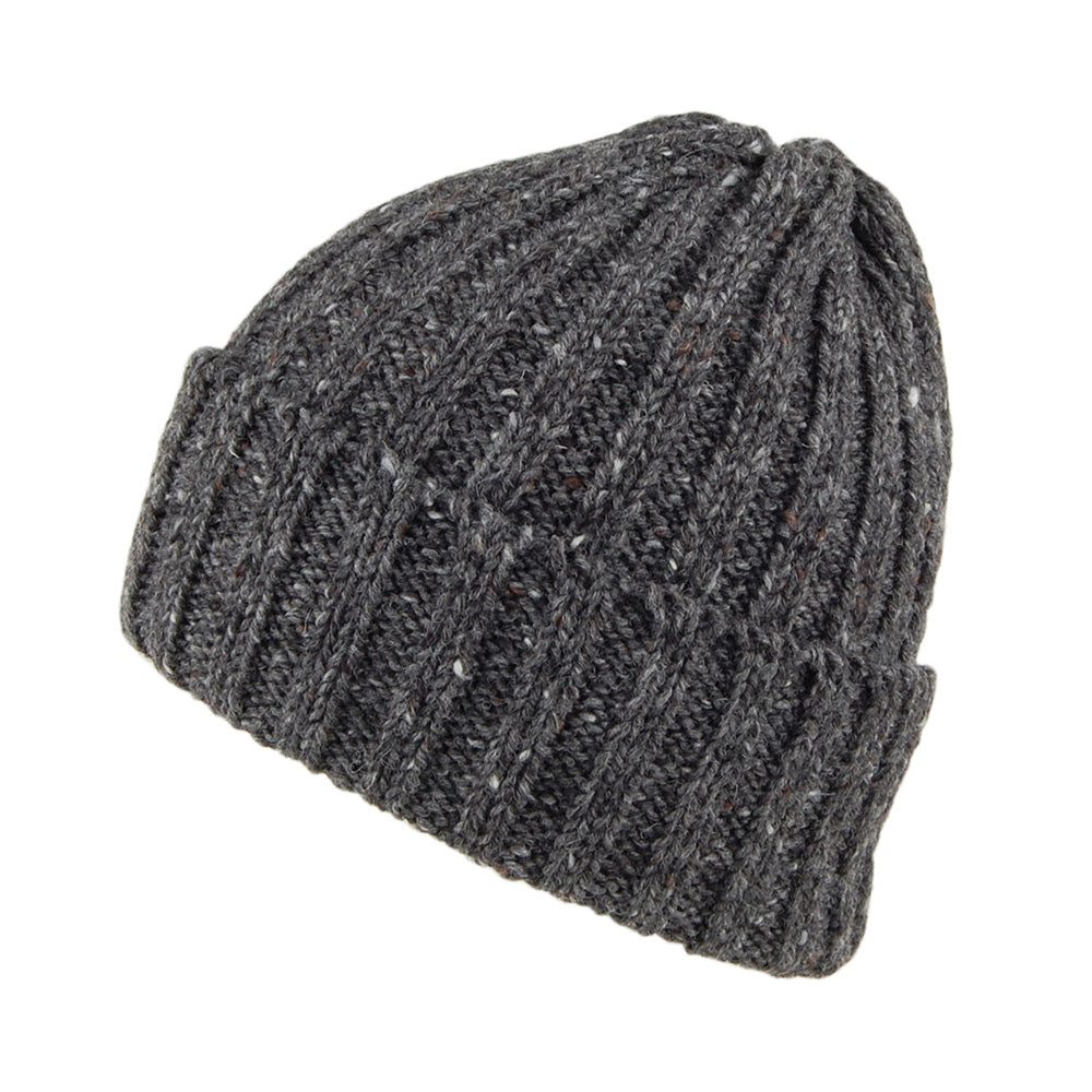 Bonnet à Revers Kilcarra en Laine anthracite HIGHLAND 2000