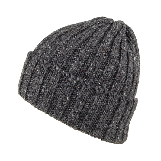 Bonnet à Revers Kilcarra en Laine anthracite HIGHLAND 2000
