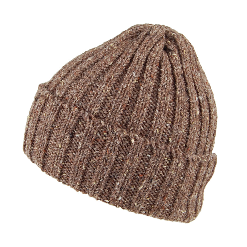 Bonnet à Revers Kilcarra en Laine marron HIGHLAND 2000