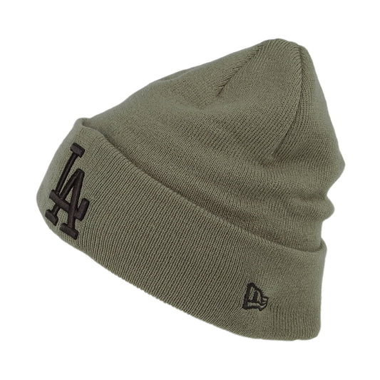 Bonnet Cuff Knit MLB League Essential L.A. Dodgers olive NEW ERA