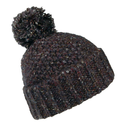 Bonnet à Pompon Grosse Maille Aitane anthracite BARTS