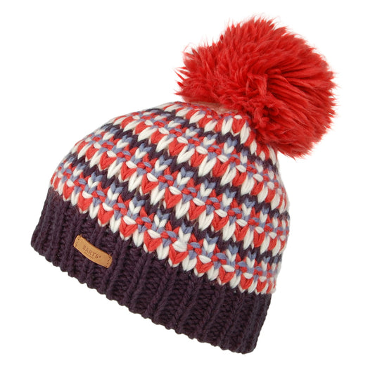 Bonnet à Pompon Melapie rouille-bleu BARTS