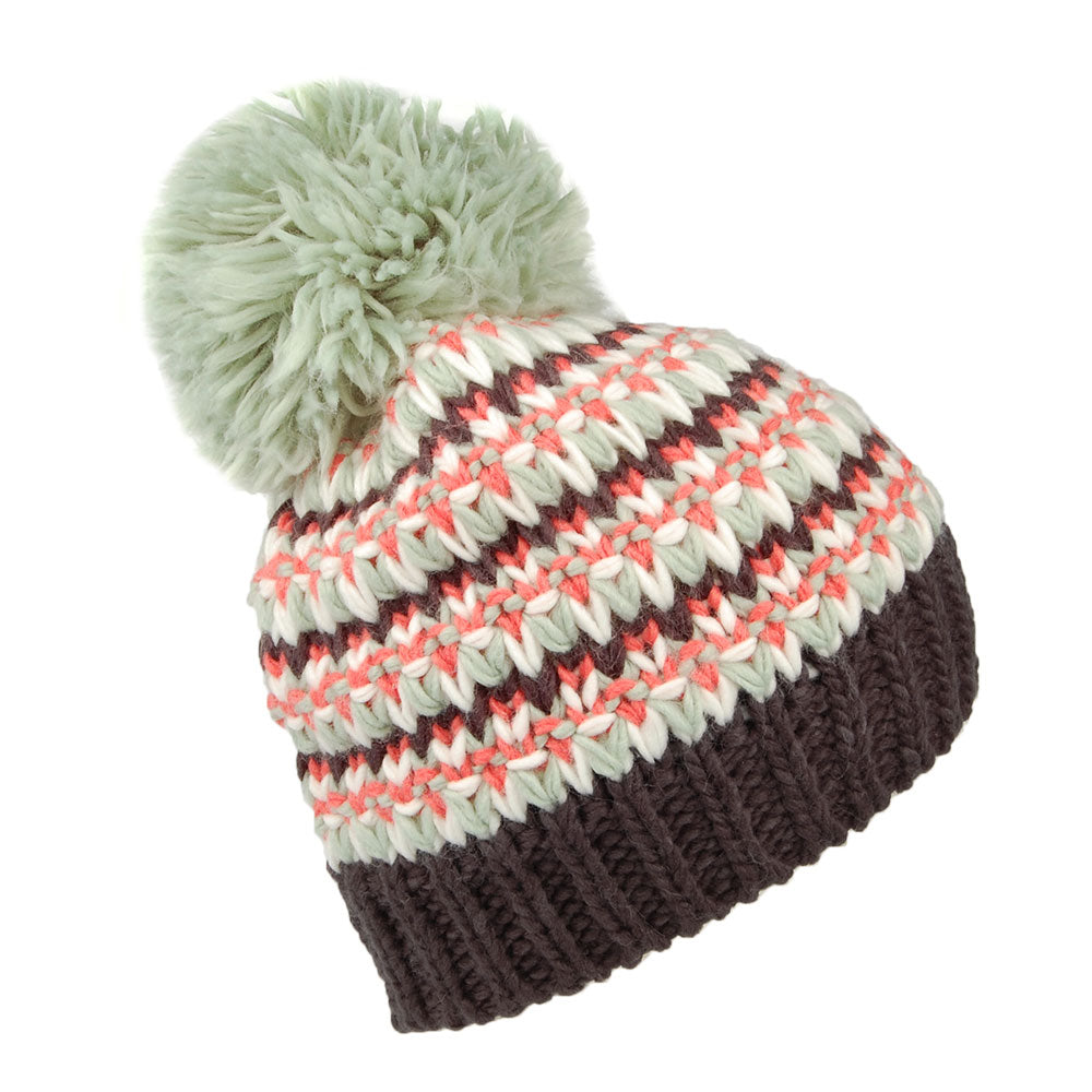 Bonnet à Pompon Melapie menthe-bleu marine BARTS
