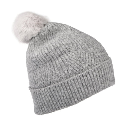 Bonnet à Pompon Thurley gris clair JOULES