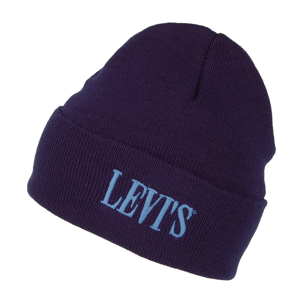 Bonnet à Revers Smaller Serif Logo bleu marine LEVI'S