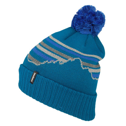 Bonnet à Pompon Fitz Roy Retro Powder Town bleu PATAGONIA