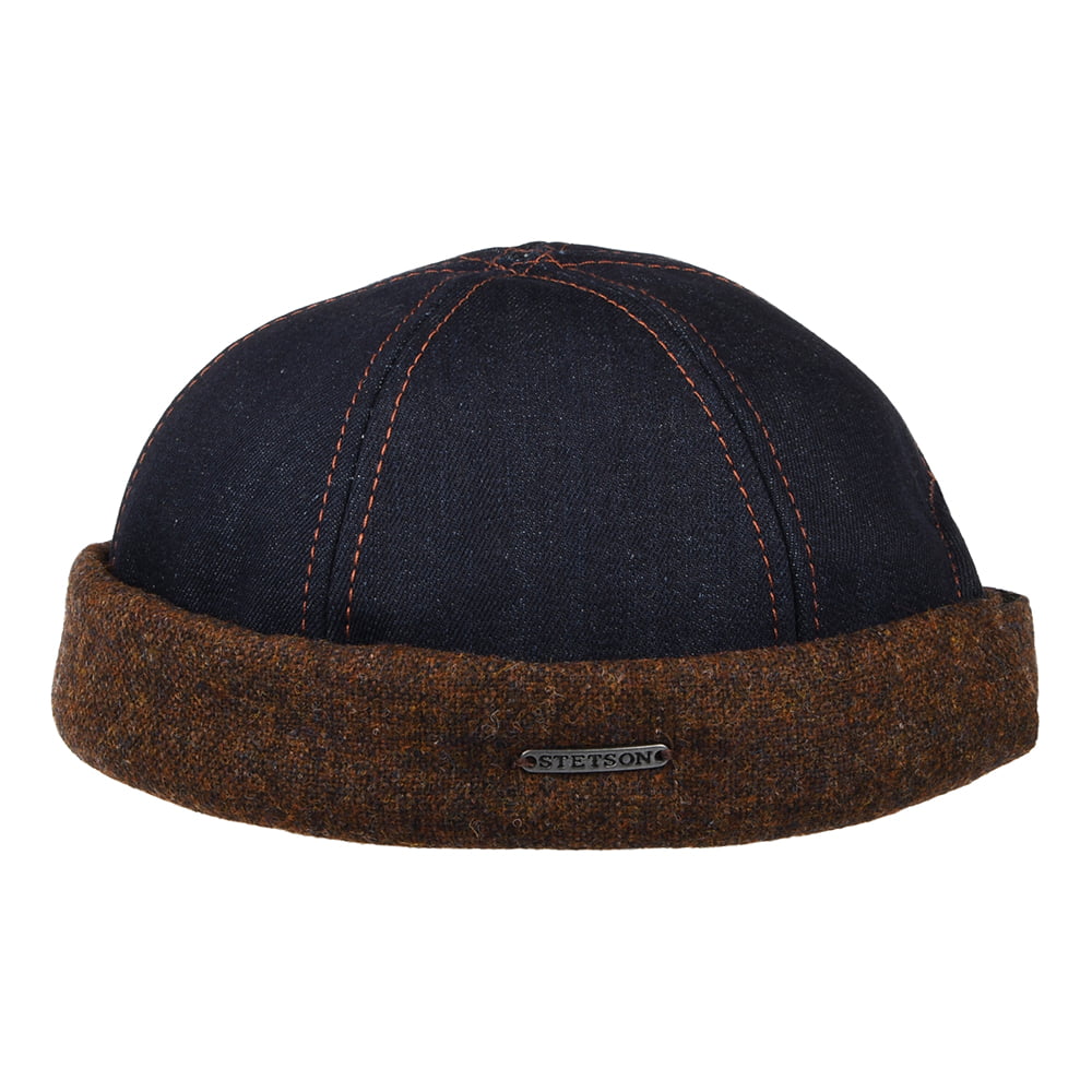 Bonnet Miki Breton en Jean et Tweed denim STETSON