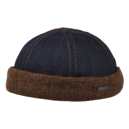 Bonnet Miki Breton en Jean et Tweed denim STETSON