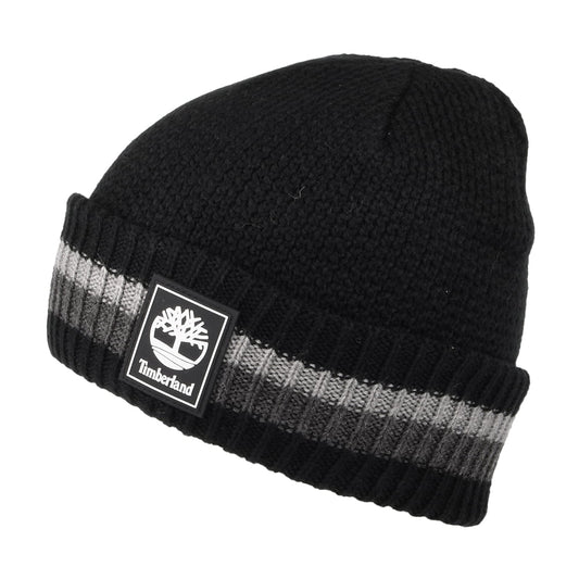 Bonnet Revers à Rayures noir-gris TIMBERLAND