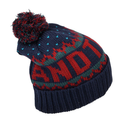 Bonnet à Pompon et Revers Knit-In bleu marine-multi TIMBERLAND