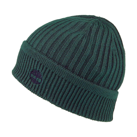 Bonnet Côtelé Solid Rib bleu pétrole TIMBERLAND