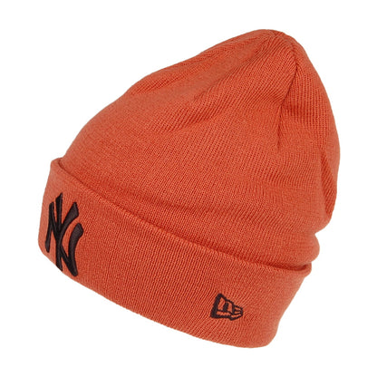 Bonnet Cuff Knit MLB League Essential New York Yankees rouille NEW ERA
