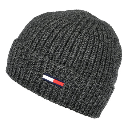Bonnet Côtelé TJM Flag gris foncé TOMMY HILFIGER