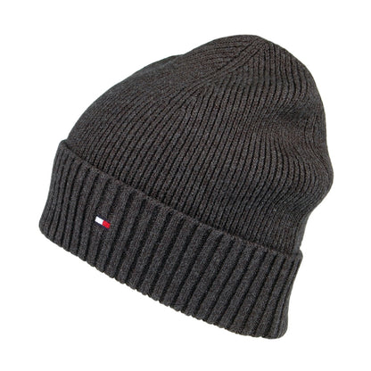 Bonnet en Cotton et Cachemire Pima Essential Flag gris TOMMY HILFIGER