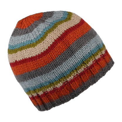 Bonnet à Rayures Brooklyn bleu sarcelle-orange KUSAN