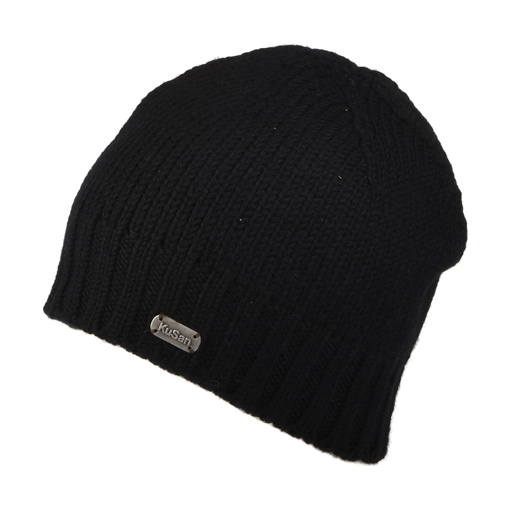 Bonnet Marin en Laine Mérinos noir KUSAN