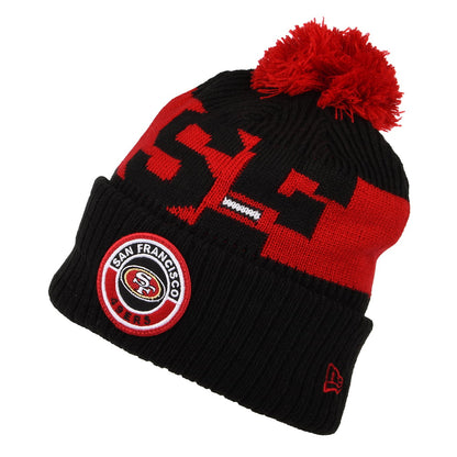 Bonnet à Pompon NFL On Field Sport Knit San Francisco 49ers noir-rouge NEW ERA