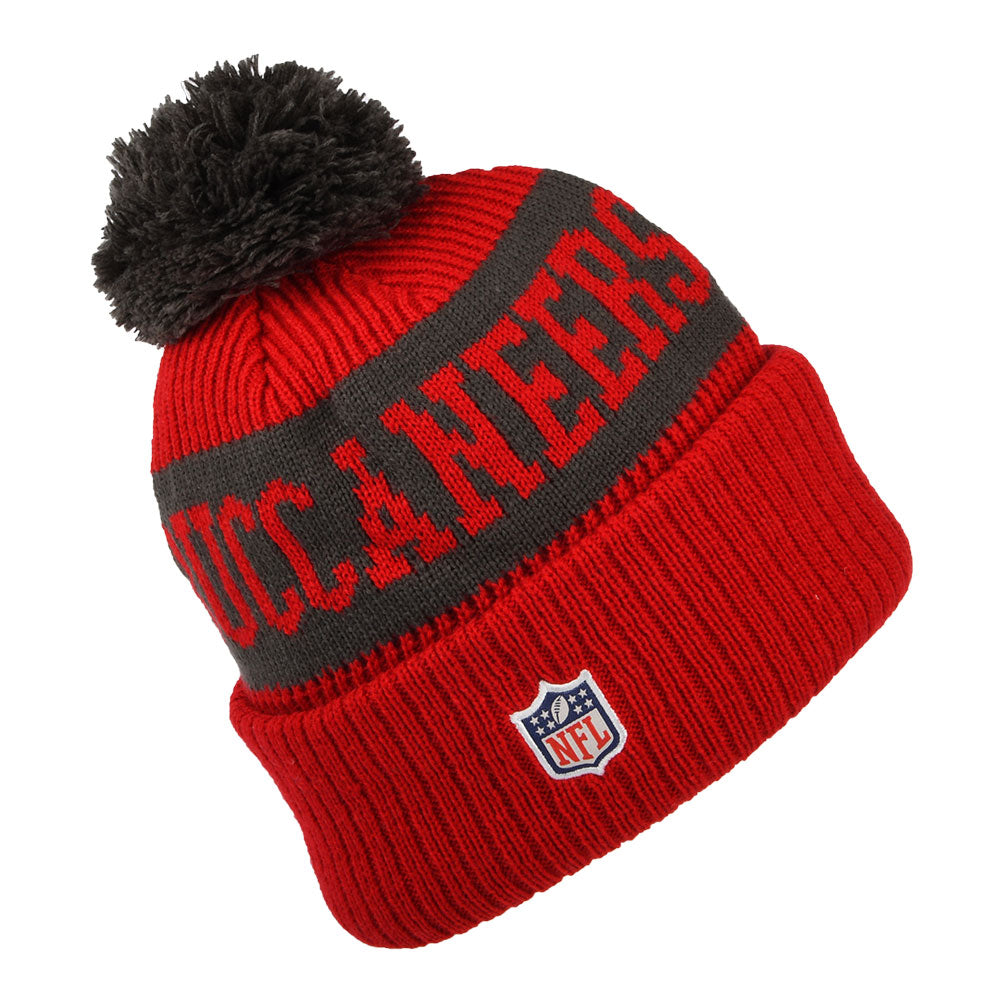 Bonnet à Pompon NFL On Field Sport Knit Tampa Bay Buccaneers rouge NEW ERA