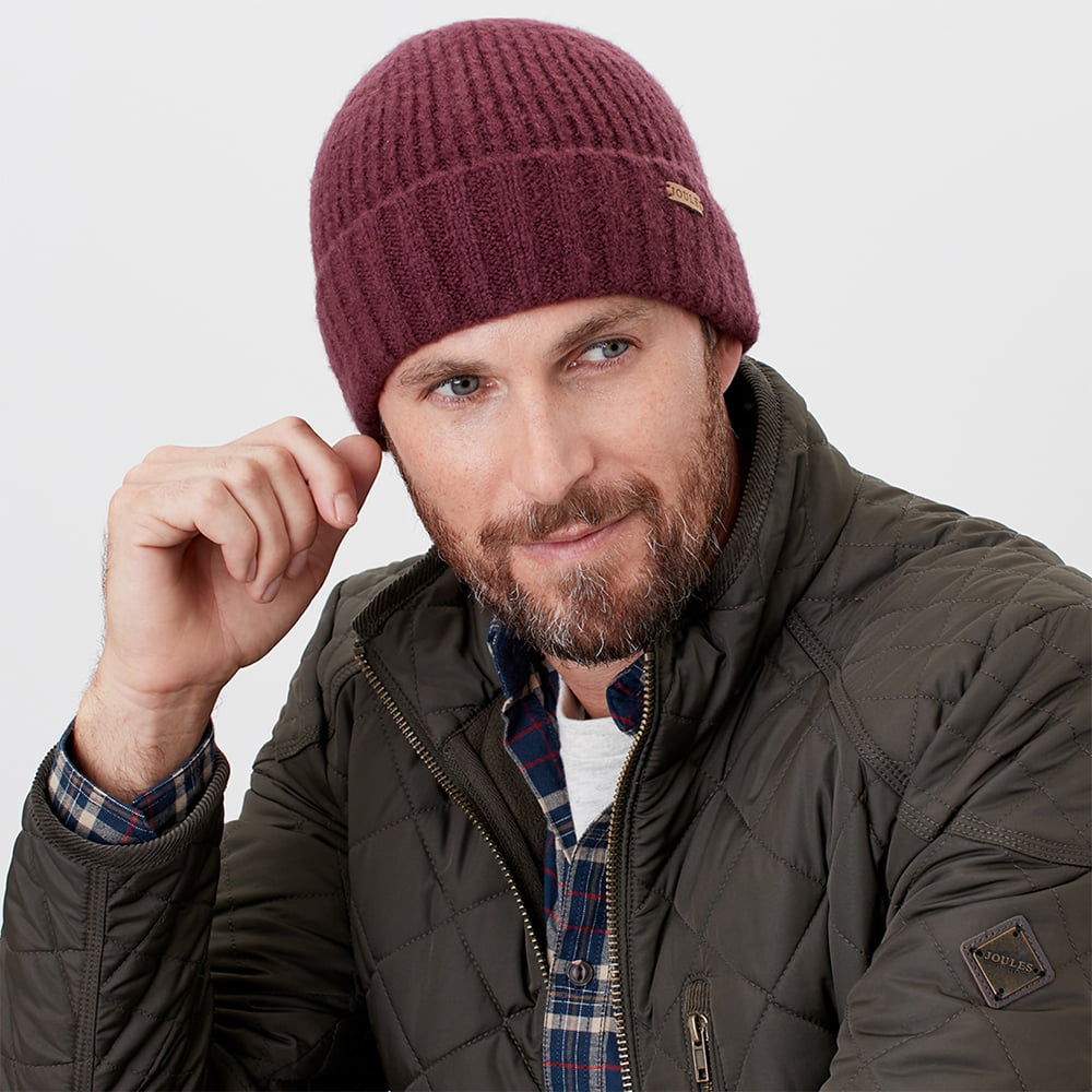 Bonnet Bamburgh rouge profond JOULES
