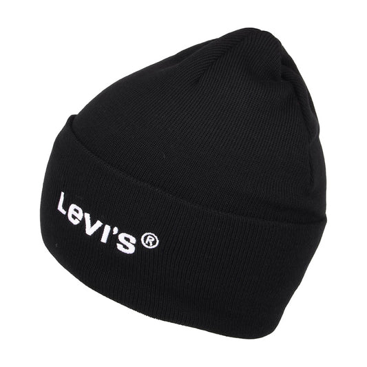 Bonnet Recyclé à Revers Wordmark noir LEVI'S